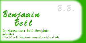 benjamin bell business card